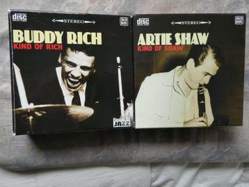 Buddy Rich&ArtieShaw cd box in nieuwstaat.2x10 cd box beschikbaar voor biedingen