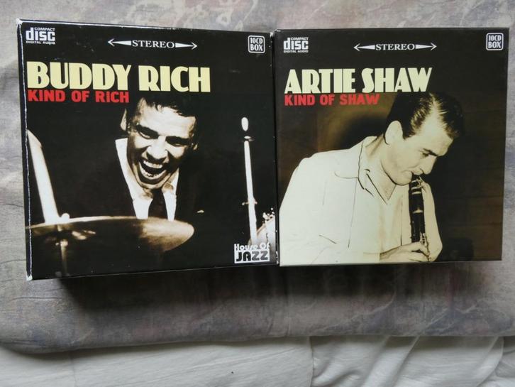 Buddy Rich&ArtieShaw cd box in nieuwstaat.2x10 cd box, Cd's en Dvd's, Cd's | Jazz en Blues, Zo goed als nieuw, Jazz, 1980 tot heden