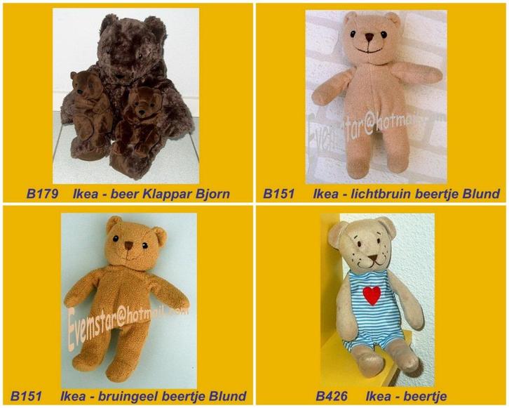 Beer - Ikea beertje BLUND / KLAPPAR, Kinderen en Baby's, Speelgoed | Knuffels en Pluche, Zo goed als nieuw, Beer, Ophalen