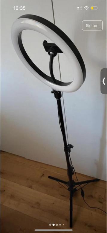 12” Ringlamp met Statief & Bluetooth – Nieuw in Doos beschikbaar voor biedingen