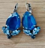 Farfino Italiaanse oorbellen blauw Swarovski kristal nieuw, Sieraden, Tassen en Uiterlijk, Oorbellen, Met kristal, Overige materialen