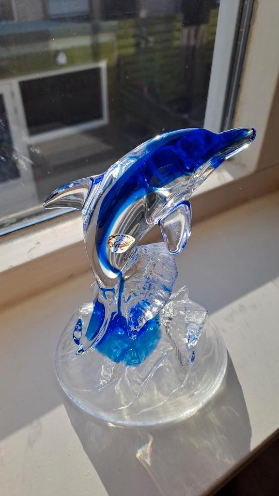 Prachtige set van 2 authentieke Cristal d'Arques dolfijnen, Verzamelen, Beelden en Beeldjes, Ophalen of Verzenden