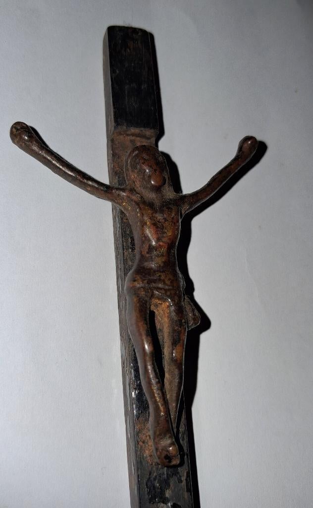 18 / 19e eeuw crucifix, Antiek en Kunst, Antiek | Religie, Ophalen of Verzenden