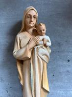 Beeld Maria met kind 25 cm steen, Antiek en Kunst, Antiek | Religie, Ophalen of Verzenden