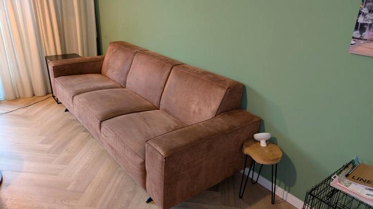 Montel Giant 3,5 zit bank kleur cognac, Huis en Inrichting, Banken | Complete zithoeken, Gebruikt, Stof, Ophalen