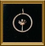 Vintage zilveren hanger: roos, Ophalen of Verzenden, Zilver, Hanger