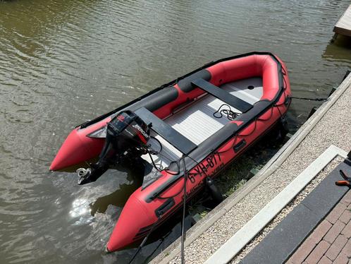 Quicksilver 430 HD rubberboot + 9,9pk mercury 4 takt, Watersport en Boten, Rubberboten, Gebruikt, Quicksilver, Aluminium, Minder dan 70 pk