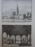 gravures gezicht uit Valkenberg op kerk Breda, Spilman 1732, Antiek en Kunst, Kunst | Etsen en Gravures, Verzenden