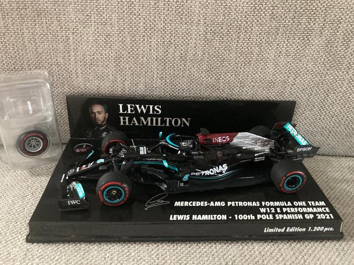 ✅ Lewis Hamilton 1:43 Spanish GP 2021 100th Pole Mercedes, Verzamelen, Automerken, Motoren en Formule 1, Nieuw, Formule 1, Ophalen of Verzenden