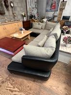 Natuzzi Hoekbank - Leder & Stof - Zeer Goede Staat!, Ophalen, 100 tot 125 cm, Design, Hoekbank