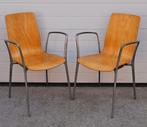 10 x Vintage schoolstoelen houten design stoelen kantoor, Ophalen of Verzenden, Zo goed als nieuw, Vijf, Zes of meer stoelen
