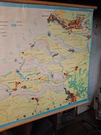 Oude schoolkaart Deltaplan Nederland, Antiek en Kunst, Ophalen of Verzenden, Aardrijkskunde