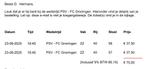 Ticktes psv-Gronningnen 23-08, Tickets en Kaartjes, Losse kaart, Twee personen, Augustus