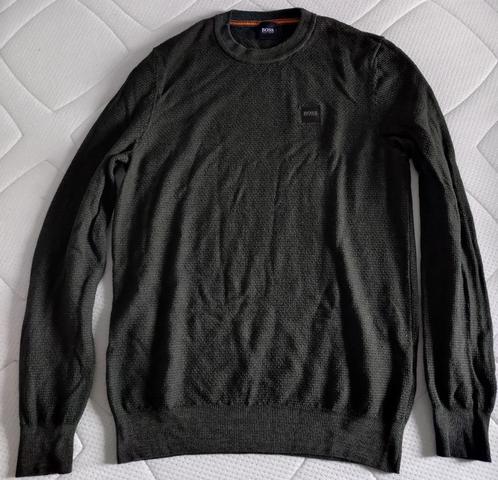 Hugo Boss trui scheerwol donkergroen L, Kleding | Heren, Truien en Vesten, Zo goed als nieuw, Maat 52/54 (L), Groen, Ophalen of Verzenden
