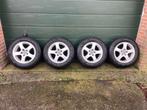 Winterbanden Semperit z.g.a.n. op alu velg Saab 9-3 en 9-5, Ophalen, Gebruikt, 15 inch, Banden en Velgen