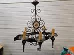 smeedijzeren kroonluchter vintage, Huis en Inrichting, Lampen | Hanglampen, Ophalen of Verzenden, 'T Olde Gre-j, Info@toldegrej.nl