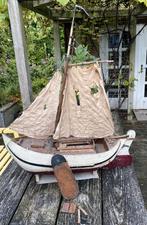 Oud Model Boot - vintage antiek schip botter scheepvaart, Hobby en Vrije tijd, Modelbouw | Boten en Schepen, Ophalen of Verzenden