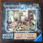 Ravensburger Escape Puzzel Da Vinci Artists Workshop 759 st., Ophalen, 500 t/m 1500 stukjes, Zo goed als nieuw, Legpuzzel