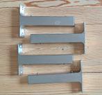 SALE Console, plankdrager vernikkeld geborsteld staal 4 stuk, Ophalen of Verzenden, Gebruikt