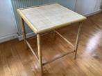 Bamboe bijzettafel 50x50x58 vierkant Webbing Bohemian Rotan, Overige materialen, Minder dan 55 cm, Vierkant, Zo goed als nieuw