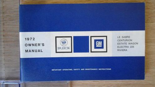 1972 Buick Riviera. First edition, Owner's Manual., Auto diversen, Handleidingen en Instructieboekjes, Verzenden