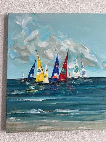 Zee schilderij ~ atelier ~ boot ~ schilderkunst ~ coastal beschikbaar voor biedingen
