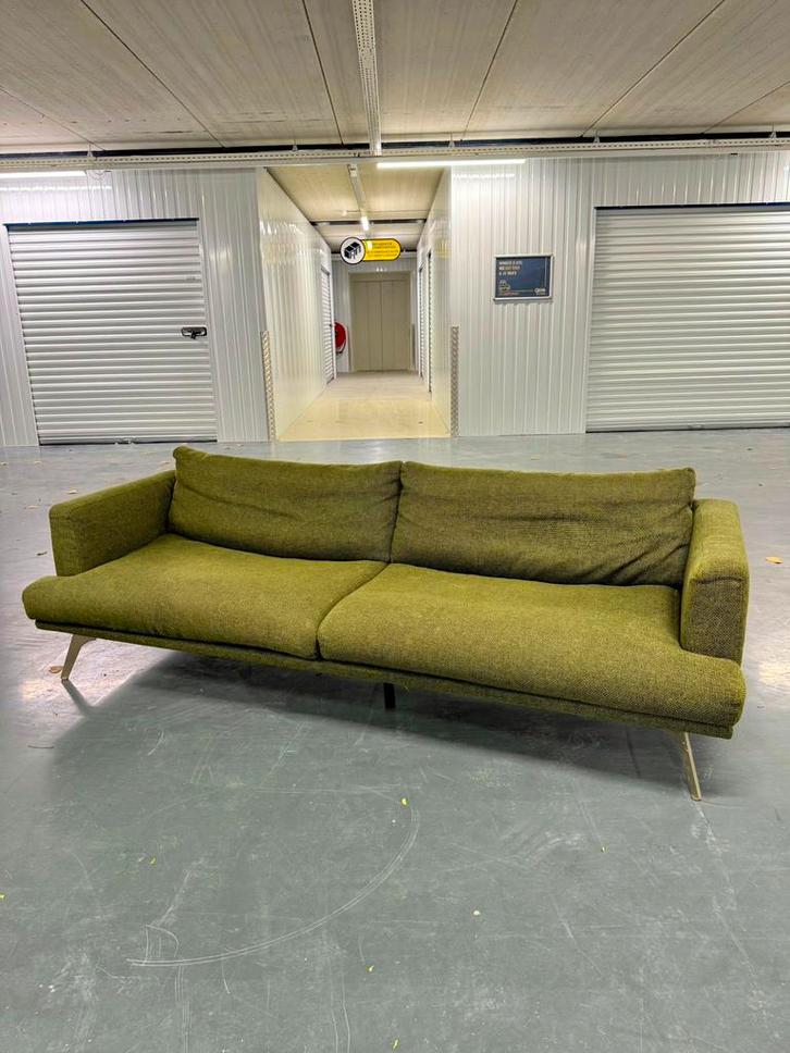Goossens Parker 3,5-zits bank – Scandinavisch design – groen, Huis en Inrichting, Banken | Sofa's en Chaises Longues, Zo goed als nieuw