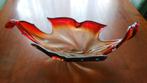 Prachtige rood oranje schaal Murano, Ophalen of Verzenden