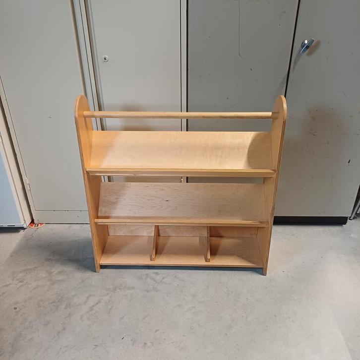 Vintage houten boekenkast lektuur bak, Huis en Inrichting, Woonaccessoires | Krantenbakken en Lectuurbakken, Gebruikt, Ophalen