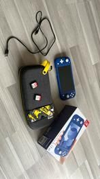 Nintendo switch lite blauw met spellen en case, Ophalen of Verzenden, Overige kleuren, Gebruikt, Met beschermhoes of tas