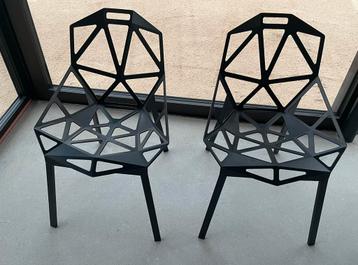 Magis Chair One Black aluminium stapelstoelen binnen of tuin beschikbaar voor biedingen