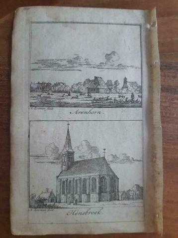 017-018 / Avenhorn - Hensbroek gravure uit 1732 beschikbaar voor biedingen