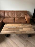 Hunter salontafel Lamulux met metalen U-poot, Ophalen, 100 tot 150 cm, Zo goed als nieuw, Metaal