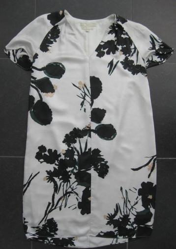 Marc O'Polo jurk, wit met bloemen zwart en groen, zijde 38 beschikbaar voor biedingen