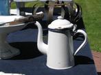 Oud wit emaillen koffiekannetje / kan koffie kannetje, Ophalen of Verzenden