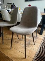4 Jysk Eetkamerstoelen - Zo goed als nieuw!, Huis en Inrichting, Stoelen, Ophalen, Zo goed als nieuw, Vier, Grijs