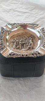 Zilveren Asbak met Tafereel, Antiek en Kunst, Ophalen of Verzenden, Zilver