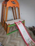 Klimrek met glijbaan - Gebruikt, Kinderen en Baby's, Speelgoed | Buiten | Speelhuisjes, Ophalen, Gebruikt, Hout