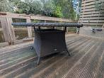 Loungeset Tafel - Wicker/Glas, Tuin en Terras, Tuintafels, Ophalen, Gebruikt, Vierkant, Wicker