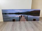 Muurdecoratie fotoprint steiger met landschap – 158x53 cm, Ophalen, Gebruikt, 125 cm of meer, 50 tot 75 cm