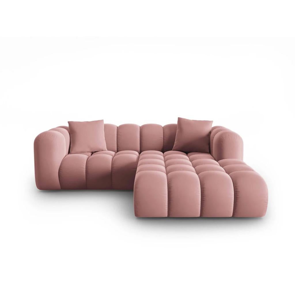 Windsor&Co Halley hoekbank roze met chaise longue, Ophalen, Zo goed als nieuw, Vierpersoons of meer