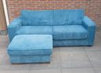 Zitbank + hocker, Ophalen, 75 tot 100 cm, Zo goed als nieuw, Minder dan 150 cm