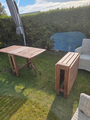 Houten tuintafel - Opklapbaar! Staan in Callandsoog  beschikbaar voor biedingen