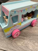 Houten ijsjes wagen, Ophalen, Gebruikt