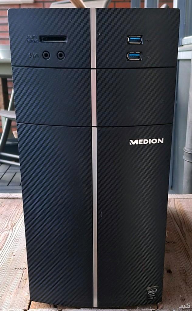 Medion PC MT 22 MED MT8092, Computers en Software, Desktop Pc's, Gebruikt, 3 tot 4 Ghz, HDD, SSD, 8 GB, Met videokaart, Gaming