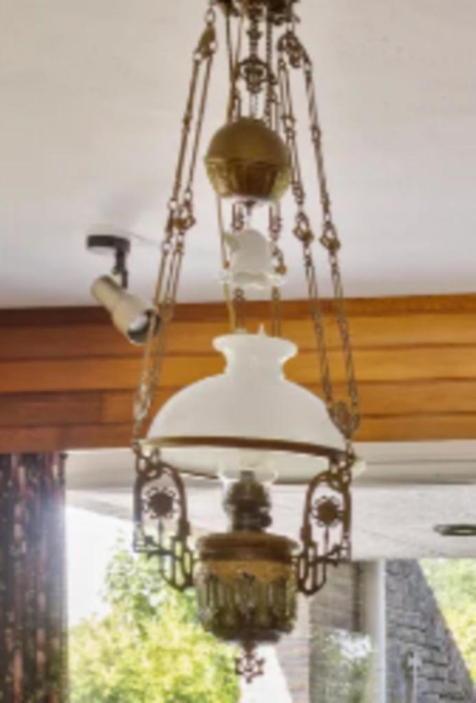 Matador keramische olielamp kroonluchter, Antiek en Kunst, Antiek | Lampen, Ophalen