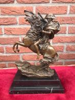 bronzen topbeeld! NAPOLEON CROSSING THE ALPS, Antiek en Kunst, Ophalen of Verzenden, Brons