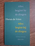 Alles begjint by de dingen / Alles begint bij de dingen, Boeken, Ophalen of Verzenden, Zo goed als nieuw, T. de Vries