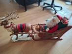 Kerstman met rendier en arreslee - Verlicht, Antiek en Kunst, Curiosa en Brocante, Ophalen