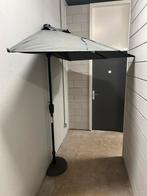 Balkon parasol met voet, Tuin en Terras, Parasols, Ophalen, Zo goed als nieuw